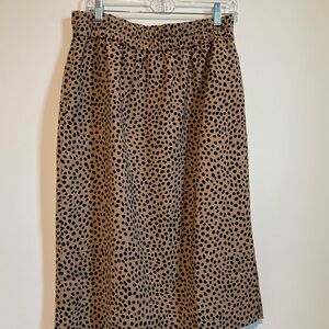 Leopard Print Midi Skirt